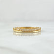 Anillo Churumbela Linea Parcial 1.7gr / T6 / Circones Blancos Oro Amarillo 18K *