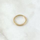 Anillo Churumbela Linea Parcial 1.8gr / T6 3/4 / Circones Blancos Oro Amarillo 18K ©