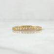 Anillo Churumbela Petit 1.8gr / T7 1/2 / Circones Blancos Oro Amarillo 18K *