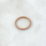 Anillo Churumbela Petit 1.7gr / T7 1/4 / Circones Blancos Oro Rosa 18K *