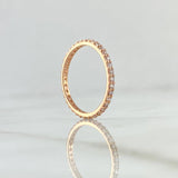 Anillo Churumbela Petit 1.7gr / T7 1/4 / Circones Blancos Oro Rosa 18K *