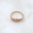 Anillo 15s Corona Punteada 2.05gr / T6 1/2 / Circones Blancos Oro Rosa 18K