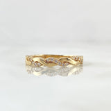 Anillo Olas Entrelazadas 1.9gr / T7 / Circones Blancos Oro Amarillo 18K ©