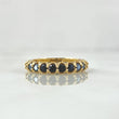 Anillo Churumbela Vertebral 2.65gr / T5 1/4 / Circones Azul Rey Oro Amarillo 18K