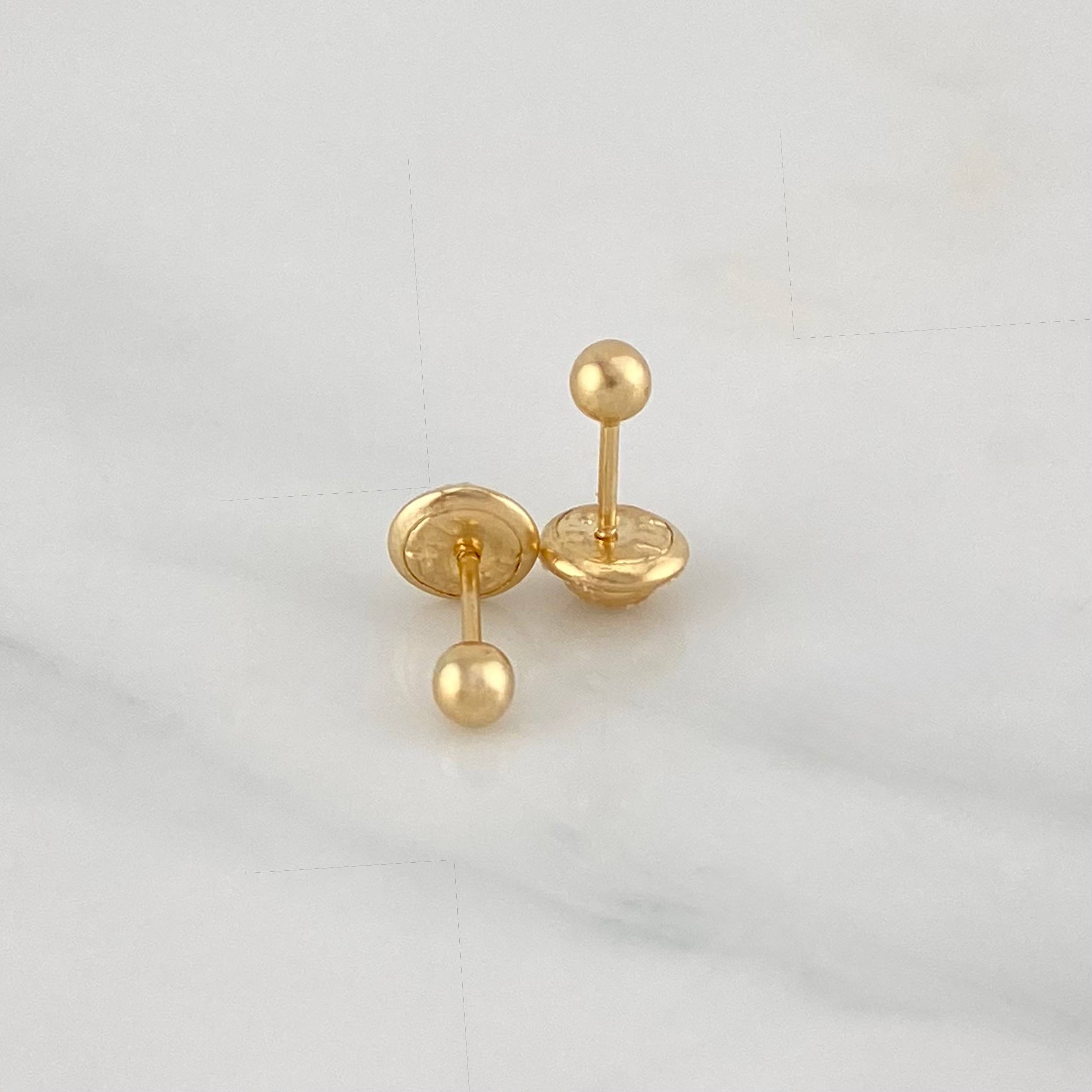 Topos Bola Lisa 0.45 g / 3 mm Oro Amarillo 18K