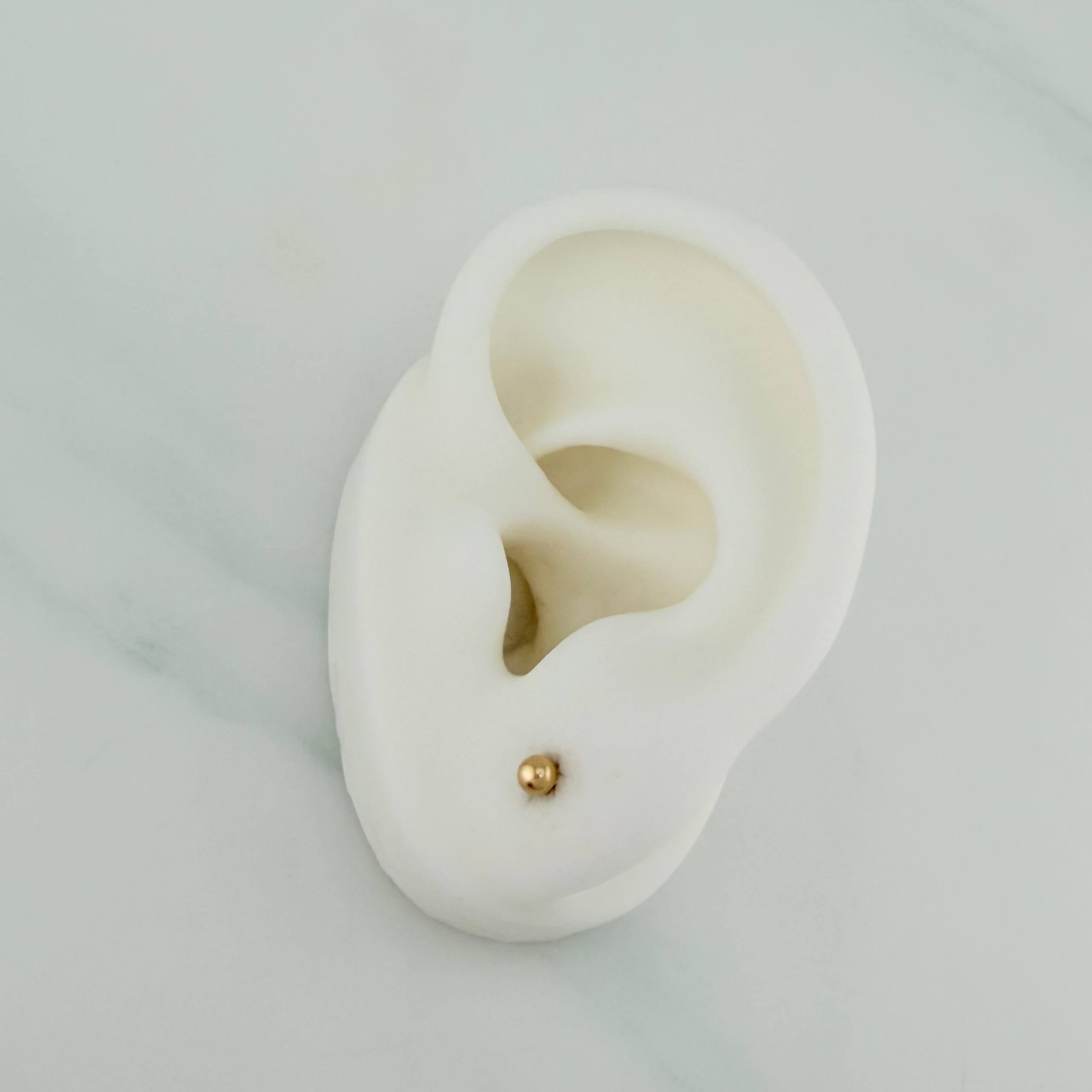 Topos Bola Lisa 0.45 g / 3 mm Oro Amarillo 18K
