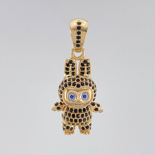 Dije Conejo Sonriente 5.9 g / 3.5 cm Dos Oros Amarillo Blanco 18K