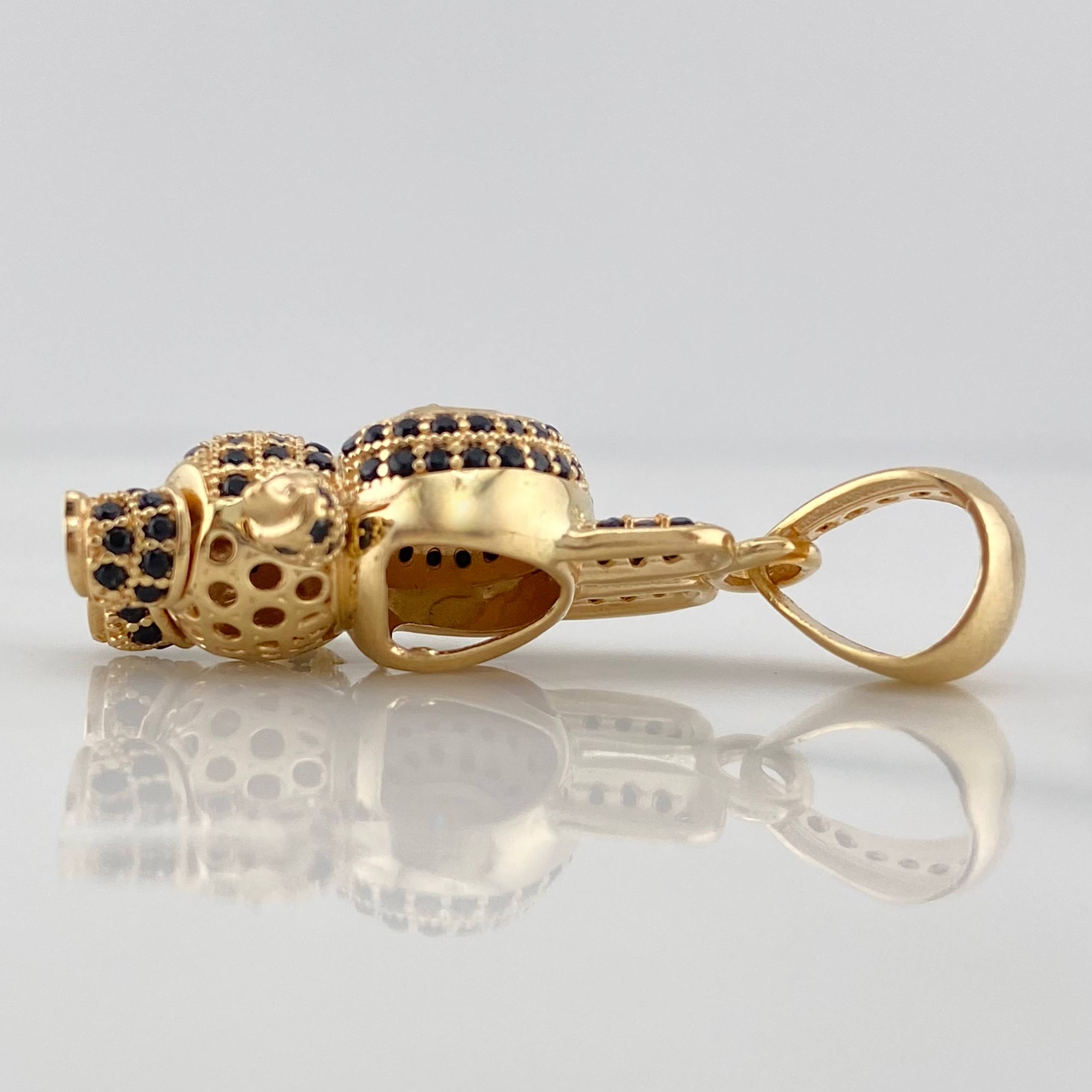 Dije Conejo Sonriente 5.9 g / 3.5 cm Dos Oros Amarillo Blanco 18K