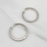 Candongas Carril 3.75 g / 2 cm Oro Blanco 18K