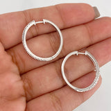Candongas Carril 3.75 g / 2 cm Oro Blanco 18K
