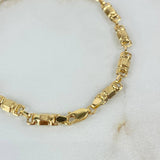Pulso Rustico Escamado 4.4gr / 21cm / 4mm Oro Amarillo ©