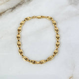 Pulso Rustico Corona 4.45gr / 21cm / 5mm Oro Amarillo ©