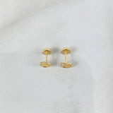 Topos Silueta Corazon 0.8gr / Circones Blancos Oro Amarillo ©