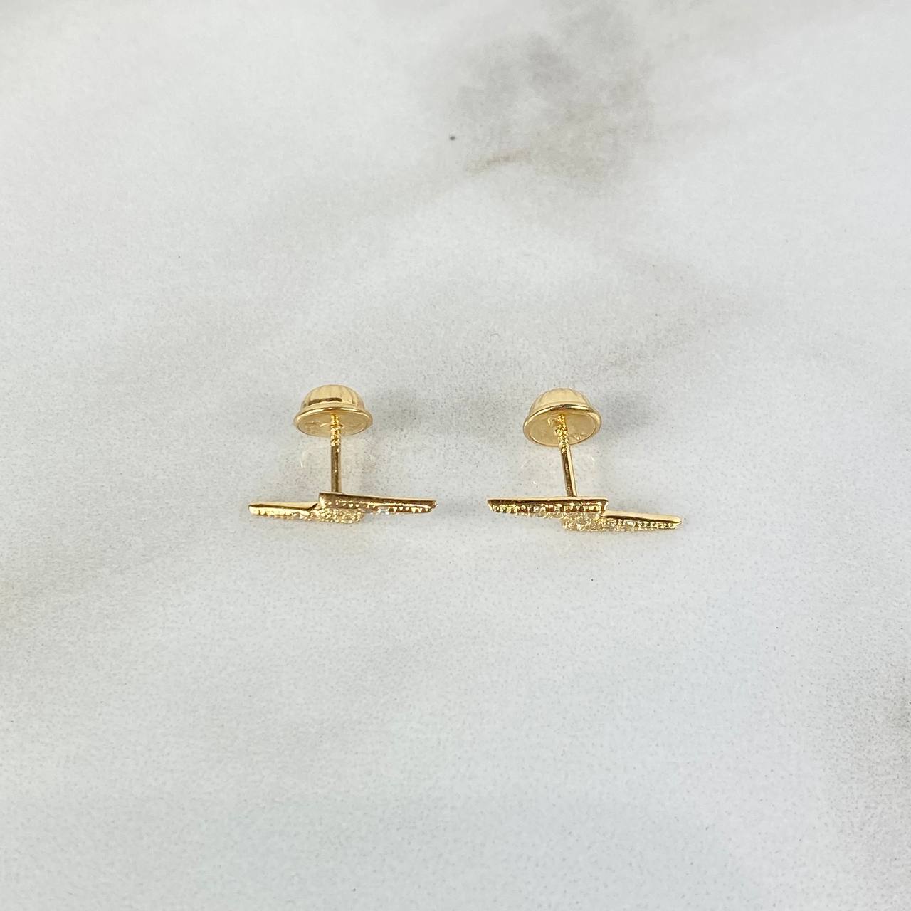 Topos Rayo 0.85gr / Circones Blancos Oro Amarillo ©