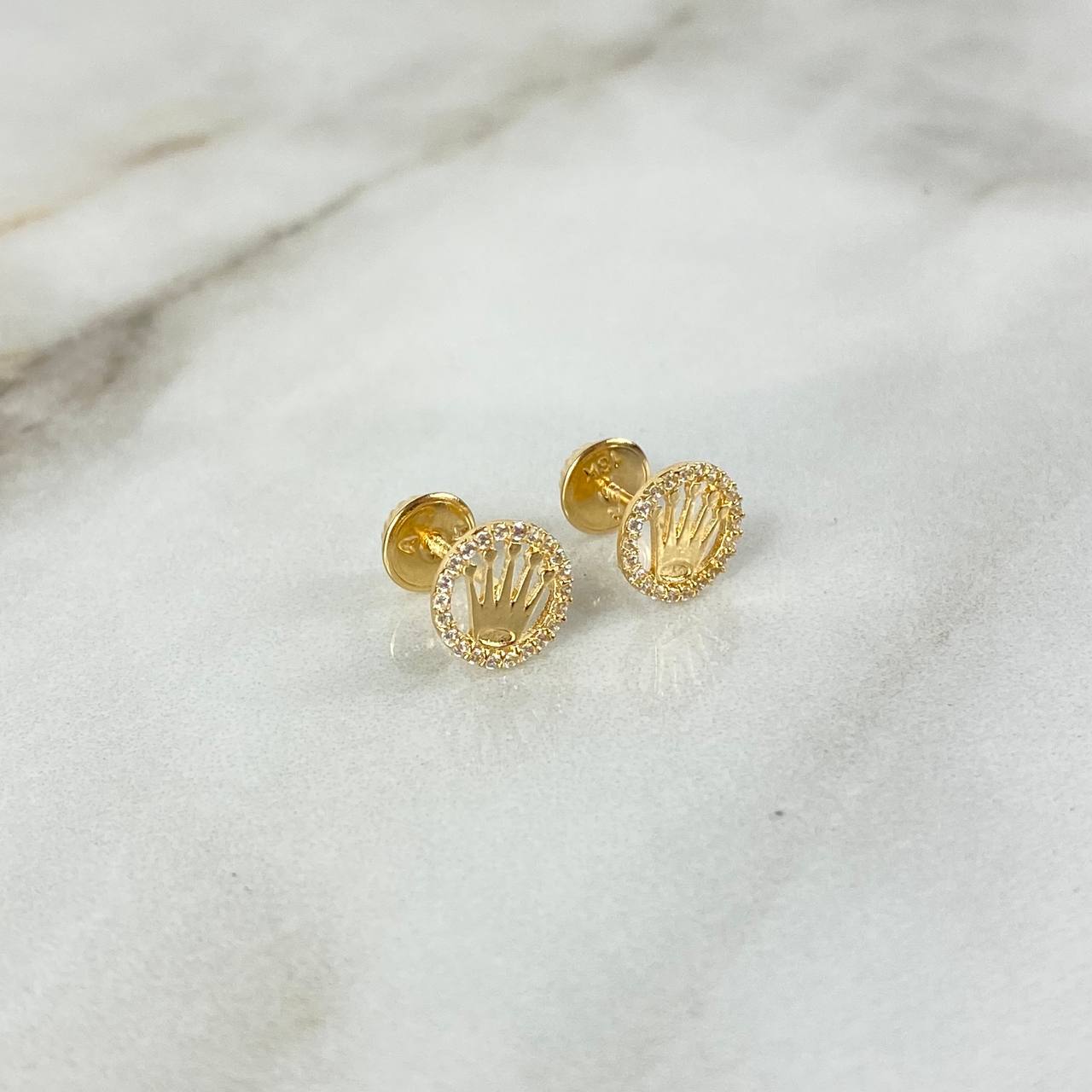 Topos Corona RX 1.05gr / Circones Blancos Oro Amarillo ©