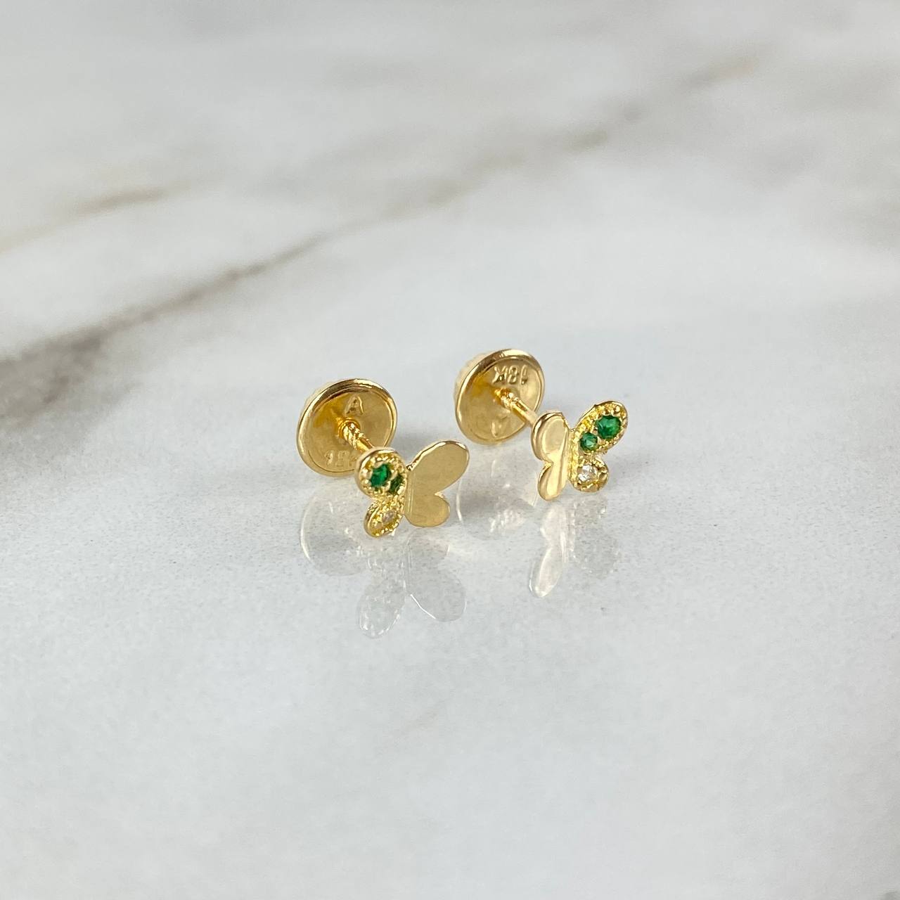 Topos Mariposa 0.65gr / Circones Verdes Blancos Oro Amarillo ©