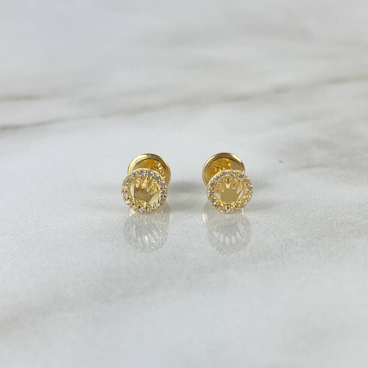 Topos Corona RX 0.85gr / Circones Blancos Oro Amarillo ©