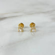 Topos Corazon Circon 0.8gr / Blanco Circones Blancos Oro Amarillo ©