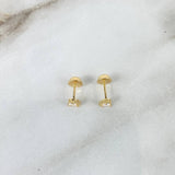 Topos Corazon Circon 0.8gr / Blanco Circones Blancos Oro Amarillo ©