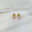 Topos Corazon Circon 0.8gr / Rosado Circones Blancos Oro Amarillo ©