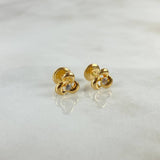 Topos Helice 0.65gr / Circon Blanco Oro Amarillo ©