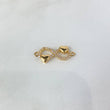 Herraje Infinito Corazones 1.9gr / 2.5cm / Circones Blancos Oro Amarillo ©