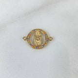 Herraje Virgen de Guadalupe 1.8gr / 2.2cm / Circones de Colores Oro Amarillo ©