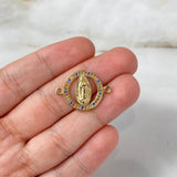 Herraje Virgen de Guadalupe 1.8gr / 2.2cm / Circones de Colores Oro Amarillo ©