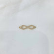 Herraje Infinito 0.65gr / 2.1cm / Circones Blancos Oro Amarillo ©