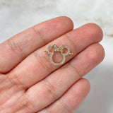 Herraje Mini Silueta 1.05gr / 1.7cm / Circones Blancos Oro Amarillo ©