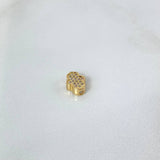 Herraje Mano Hamsa 0.95gr / 0.9cm / Circones Blancos Oro Amarillo ©