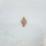 Herraje Mano Hamsa 0.65gr / 1.5cm / Circones Blancos Oro Blanco ©