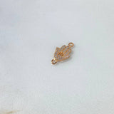 Herraje Mano Hamsa 0.65gr / 1.5cm / Circones Blancos Oro Blanco ©