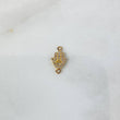 Herraje Mano Hamsa 0.7gr / 1.5cm / Circones Blancos Oro Amarillo ©