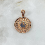 Dije Medalla Corona RX 10gr / 4cm / Circones Blancos Negros Dos Oros Blanco Rosa ©