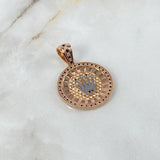 Dije Medalla Corona RX 10gr / 4cm / Circones Blancos Negros Dos Oros Blanco Rosa ©
