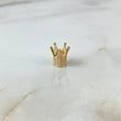 Herraje Corona 1.4gr / 1cm / Circones Blancos Oro Amarillo ©