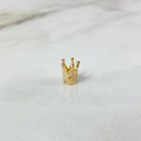 Herraje Corona 1.3gr / 1cm / Circones Blancos Oro Amarillo ©
