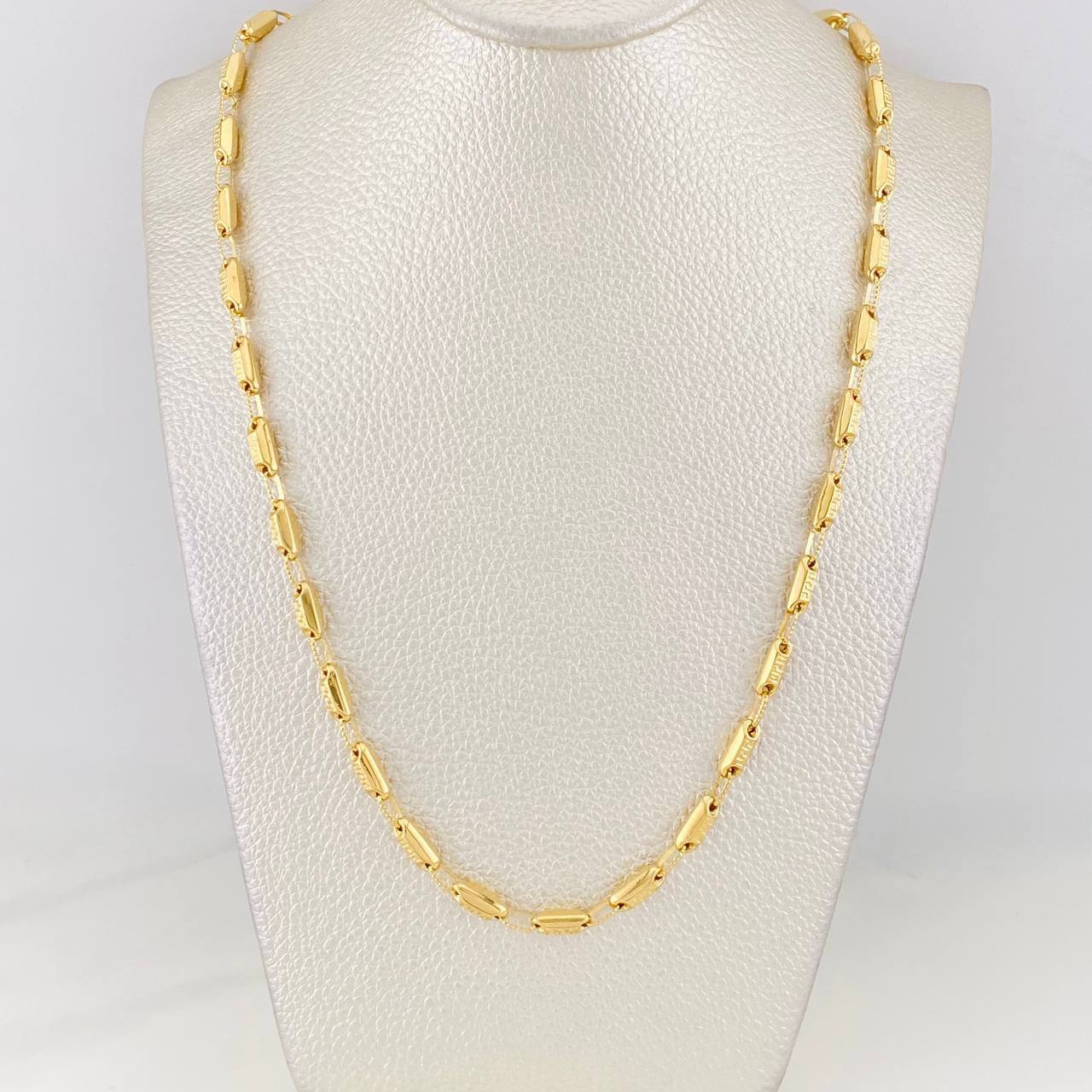 Cadena Rustica Tribal 13.8g / 65cm / 3.65mm Oro Amarillo 18K
