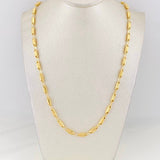 Cadena Rustica Tribal 13.8g / 65cm / 3.65mm Oro Amarillo 18K