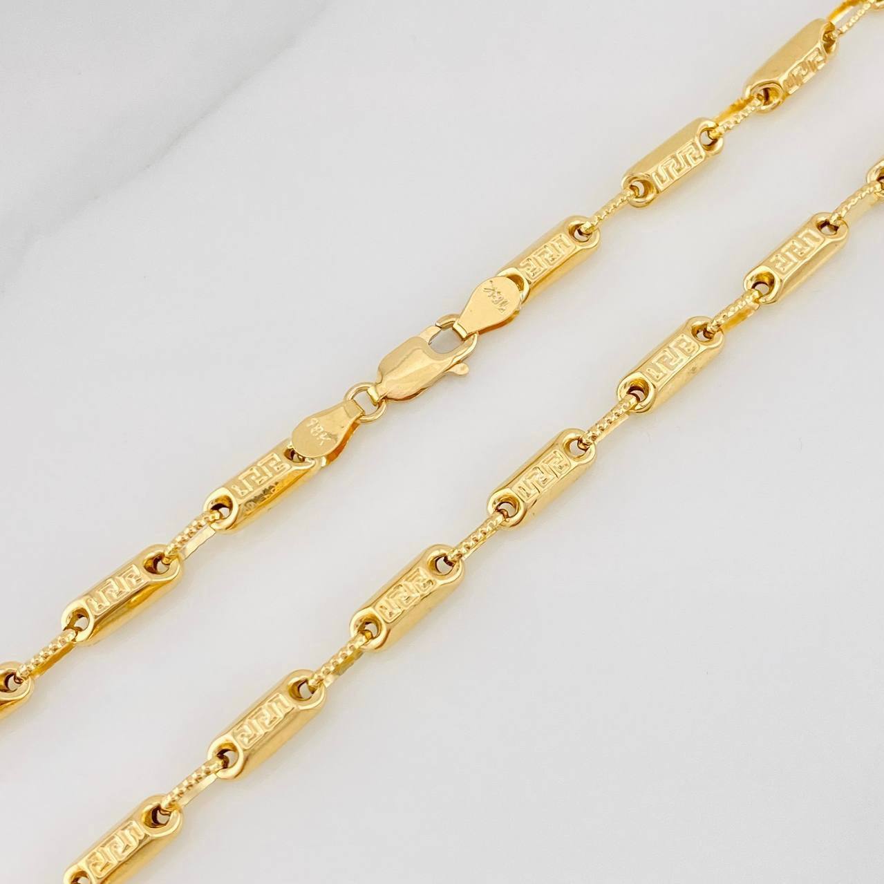 Cadena Rustica Tribal 13.8g / 65cm / 3.65mm Oro Amarillo 18K