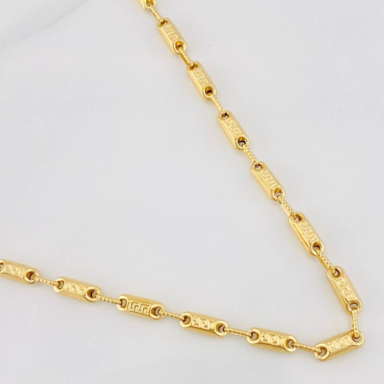 Cadena Rustica Tribal 13.8g / 65cm / 3.65mm Oro Amarillo 18K