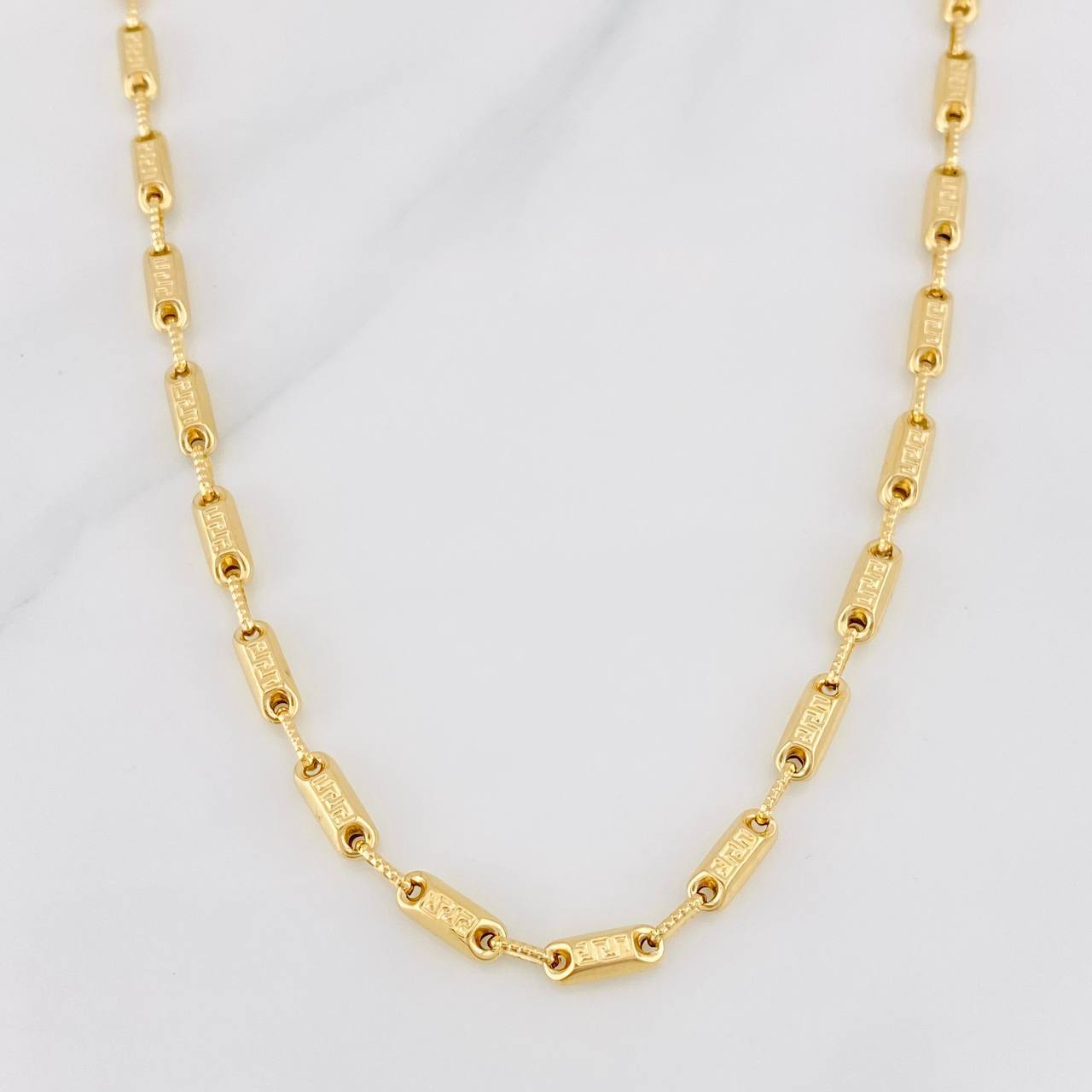 Cadena Rustica Tribal 13.8g / 65cm / 3.65mm Oro Amarillo 18K