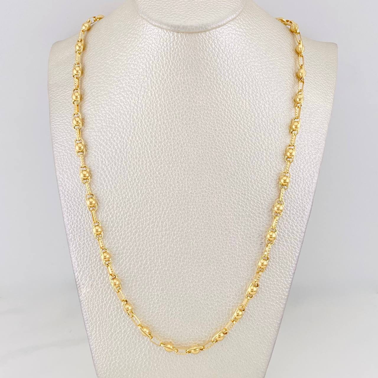 Cadena Rustica Burbuja 14.35g / 60cm / 4.38mm Oro Amarillo 18K