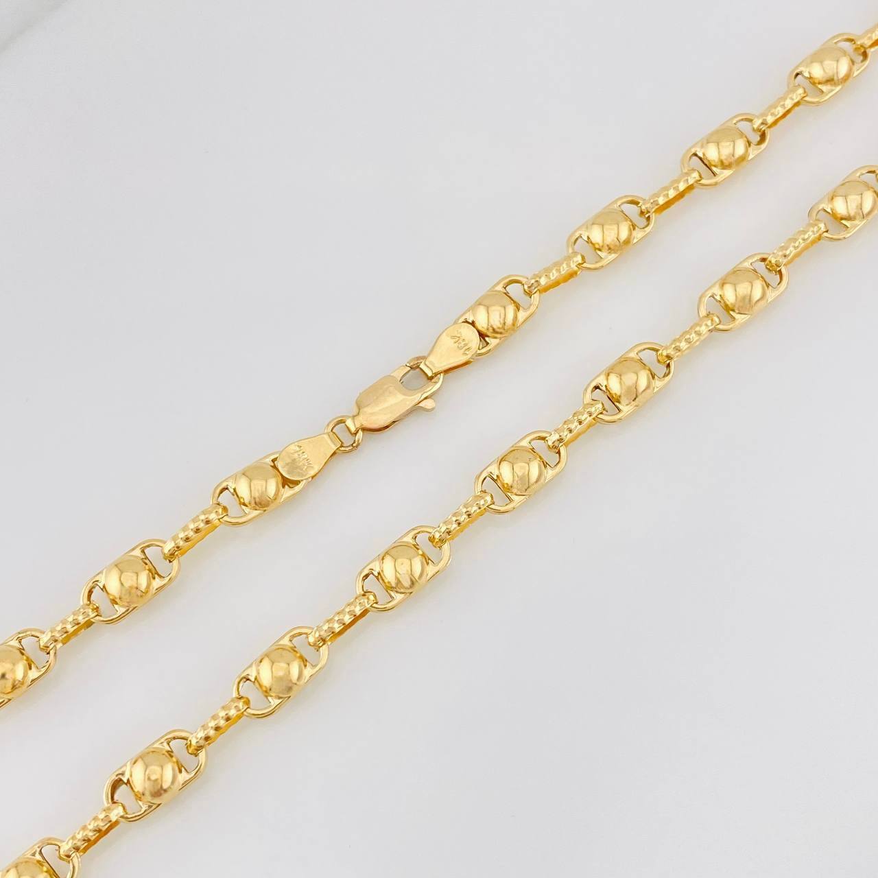 Cadena Rustica Burbuja 14.35g / 60cm / 4.38mm Oro Amarillo 18K