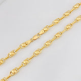 Cadena Rustica Burbuja 14.35g / 60cm / 4.38mm Oro Amarillo 18K