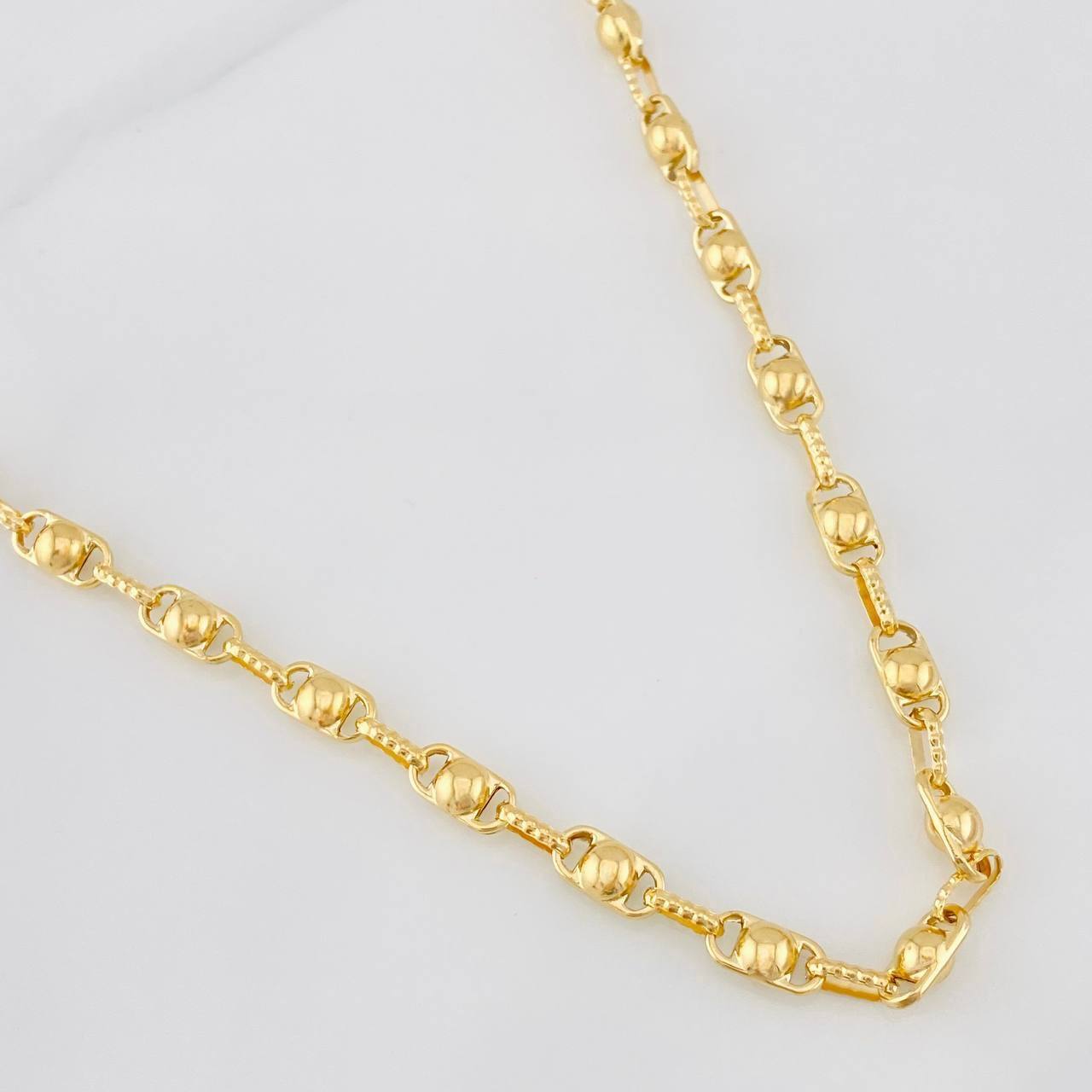 Cadena Rustica Burbuja 14.35g / 60cm / 4.38mm Oro Amarillo 18K