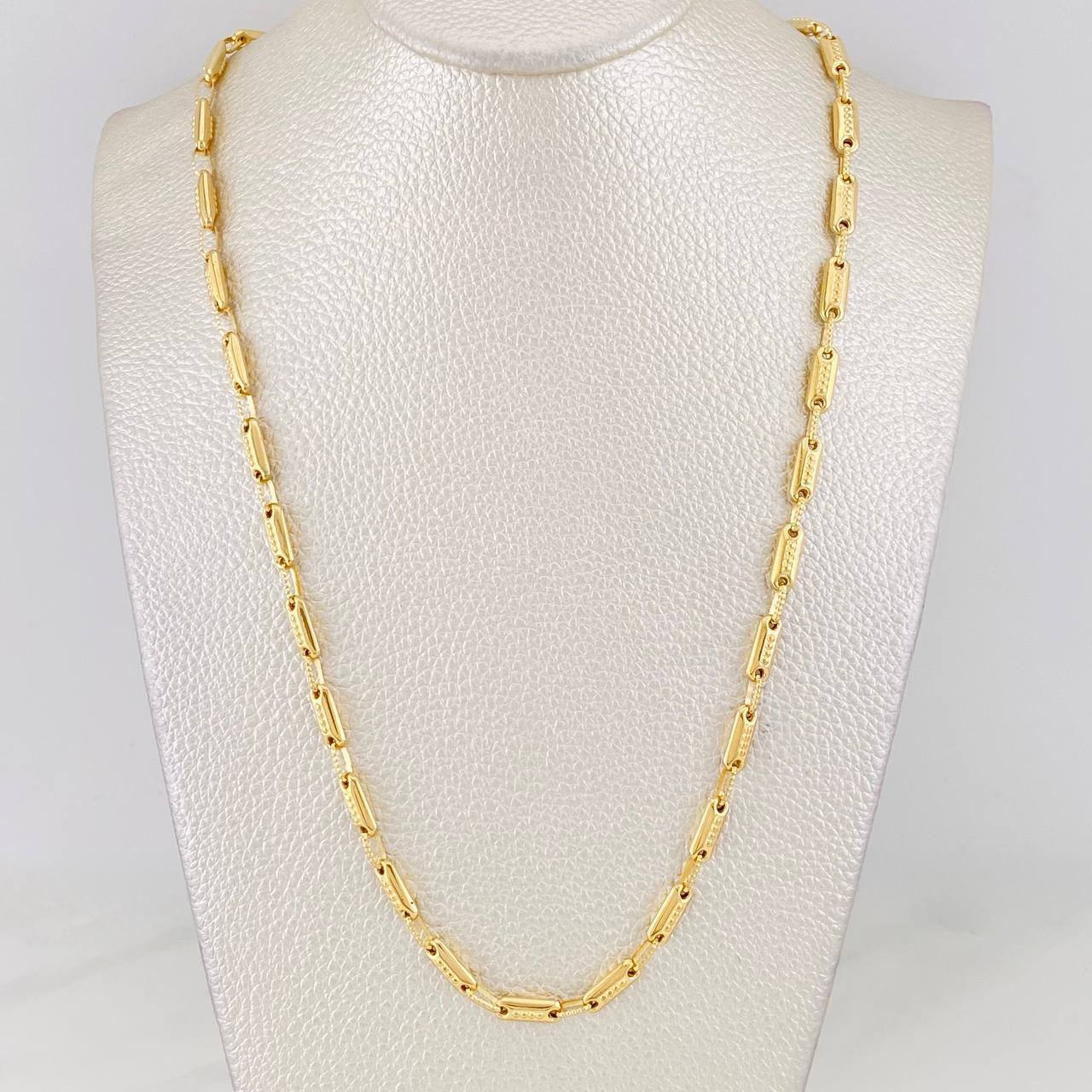 Cadena Rustica Cilindro 13.3g / 60cm / 3.87mm Oro Amarillo 18K