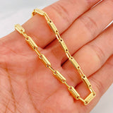 Cadena Rustica Cilindro 13.3g / 60cm / 3.87mm Oro Amarillo 18K