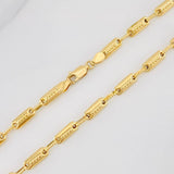 Cadena Rustica Cilindro 13.3g / 60cm / 3.87mm Oro Amarillo 18K